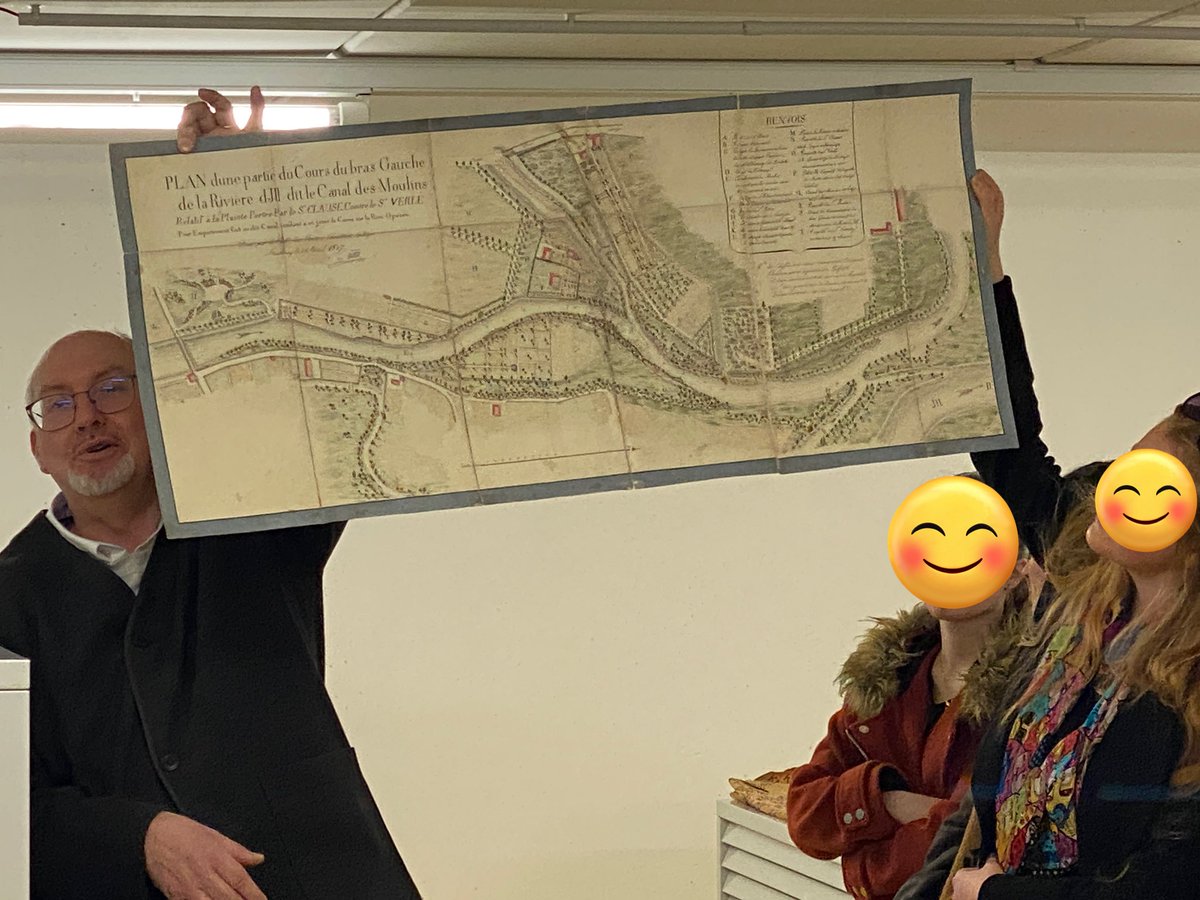 oandurand's tweet photo. Visite des HK du lycée #Fustel aux @ArchivesStras. Merci au conservateur B. Jordan pour cette découverte enthousiasmante ! (Plan pour litige sur l utilisation de l’eau, 1817 et vestiges de manuscrits du VIIIe siècle découverts lors d une restauration) @acstrasbourg @strasbourg https://t.co/2nodflrh5W