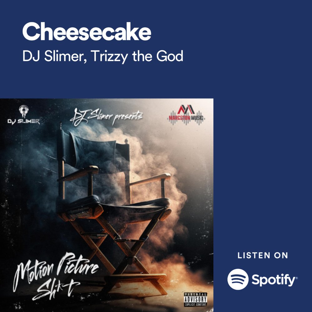 djslimer205's tweet photo. It's been 3 months since Cheesecake by DJ Slimer feat. Trizzy the God dropped and it's still bumpin'! Get ready to turn it up and jam out to this banger! #Cheesecake #DJSlimer #TrizzytheGod #3MonthsStrong @trizzythegod @marcstonmusic https://t.co/2OrEjijwXG