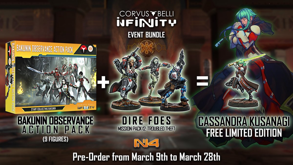 InfinityTheGame's tweet image. We are entering the final hours of the #infinitybakunin preorder.
Remember that you have no shipping costs on orders over 200€
The campaign closes on March 28th at 23:59 UTC+1 . Do not miss it!
store.corvusbelli.com/en/adepticon/