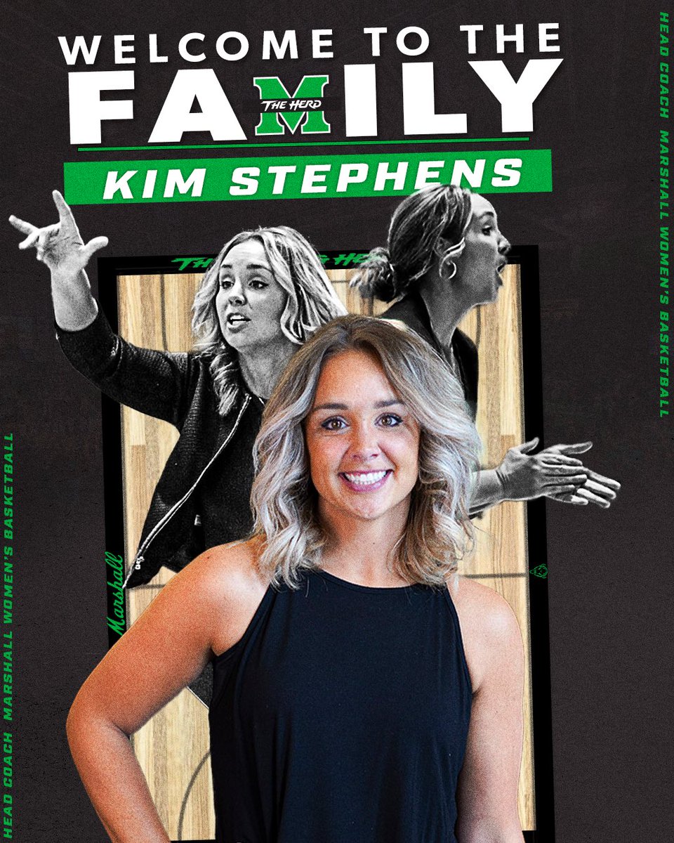 HerdWBB's tweet image. Welcome to the Family, Kim! 🤘🏀

@CoachStephens_ becomes Marshall’s 8th Women’s Basketball Coach. 

🔗: bit.ly/WelcomeCoachSt…

#WeAreMarshall