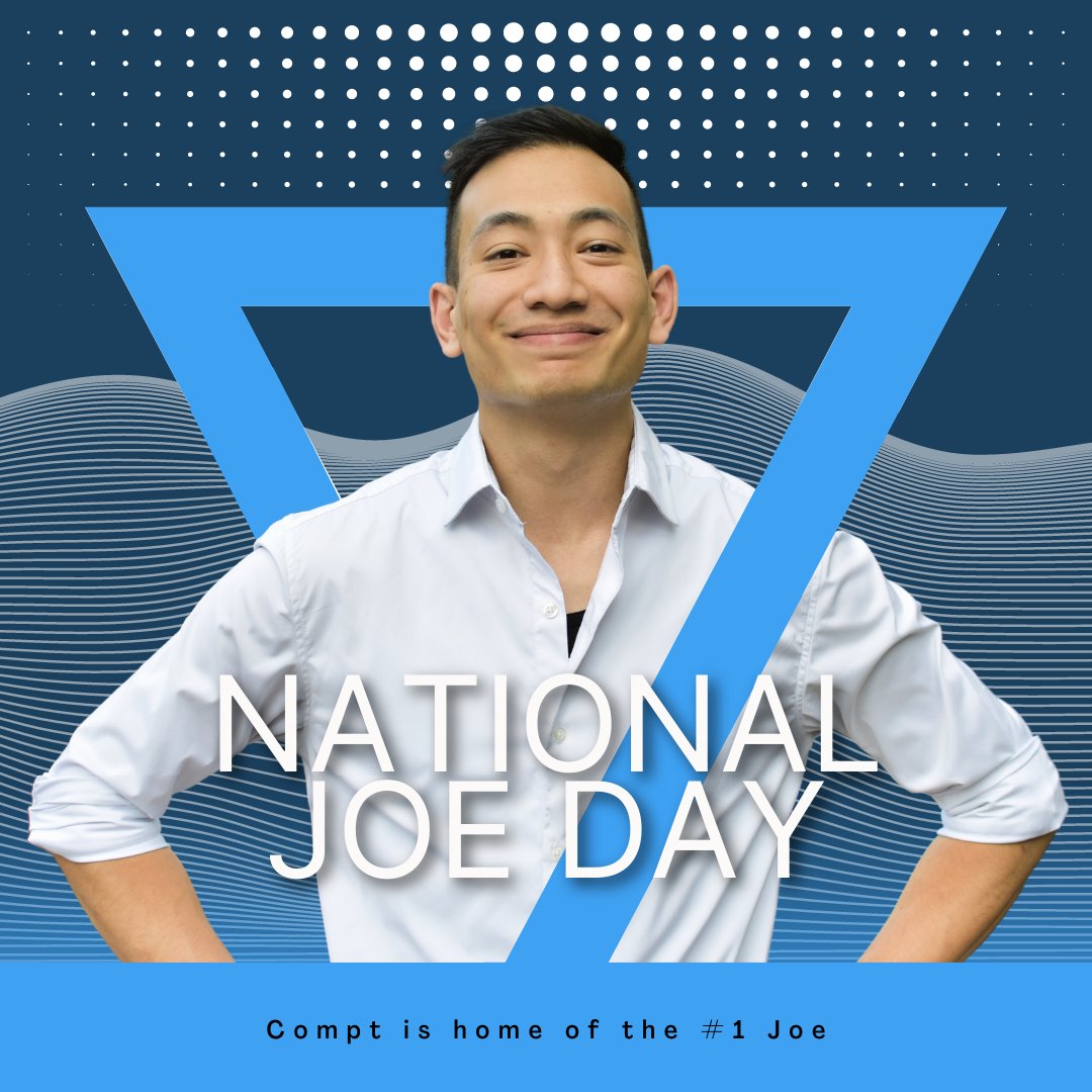 ComptHQ's tweet photo. GOOD MORNING and HAPPY MONDAY! It is also unofficially National Joe Day 😂 Just sayin', but we have the best one. Shout out to Compt VP of Product and Ops Joseph Alim. You da best. https://t.co/O4a4RHcG6u