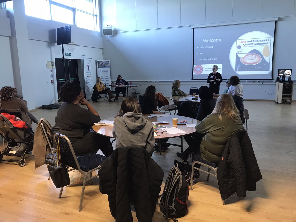 Great coffee morning with parents and carers, and wonderful information from <a href="/talbothousemcr/">Talbot House</a> - thank you to Bev and Amanda ! So useful #BFPassion #BFCommunity