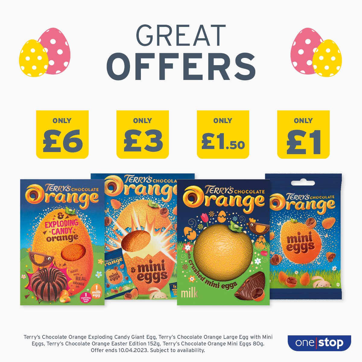 onestopstores's tweet image. Shop Terry's Chocolate Orange Easter treats today 🍊🍫 

Find your local store 👉  onestop.co.uk/store-finder/

Subject to availability. Participating stores only. 

#TerrysChocolate #ChocolateOrange #Orange #EasterTreats #TerrysChocolateOrange #Easter #Candy #MiniEggs