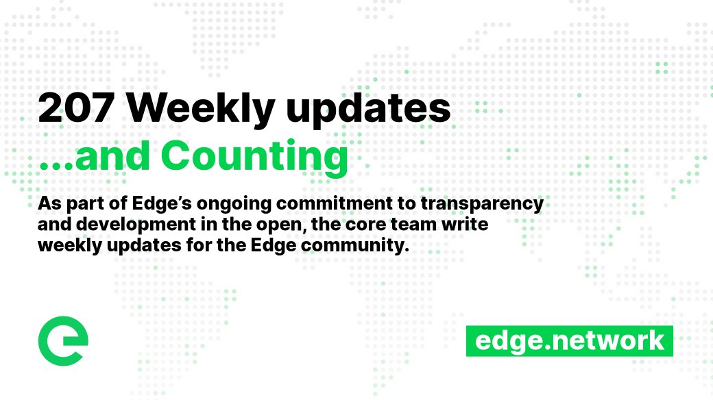 🚀 The <a href="/edgenetwork/">Edge Network — The Supercloud</a> team has been relentlessly pushing boundaries with continuous development &amp; weekly updates for years! 💪 Get a glimpse into our latest progress in this week's update &amp; join our journey towards building a decentralized future!

🔗 ed.ge/update/2023/03…