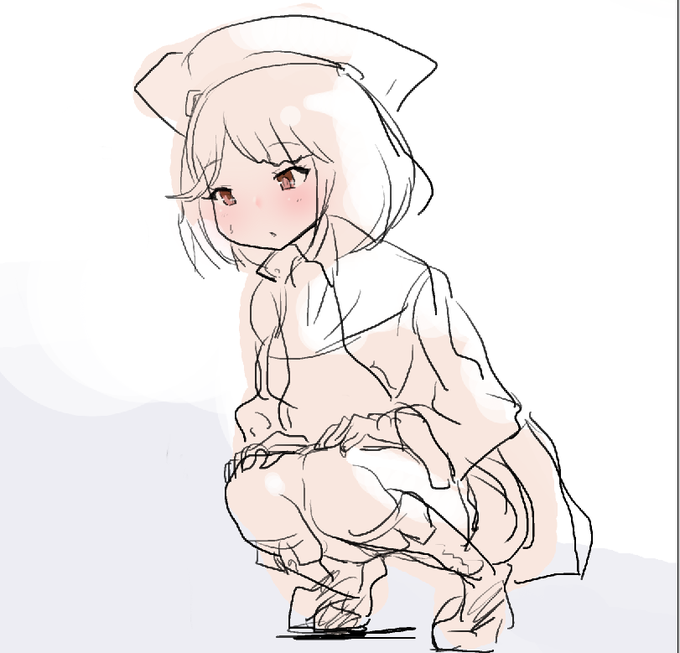 採取地でソフィーちゃんがしゃがんでるだけの絵です(すっとぼけ) 