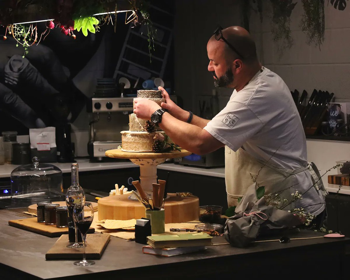 infusionsgroup's tweet photo. Thank you to those who attended our #ChefsForum today! Also, a special shout out and a massive thank you to Charlie Hodson - @charlieboychef - for presenting a fascinating and informative demonstration of his work with #cheese and spectacular cheese #weddingcakes https://t.co/aKtScVNOcm
