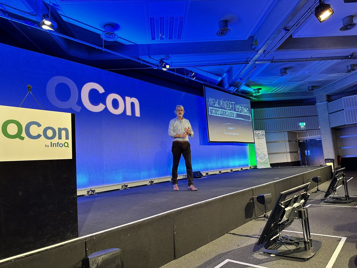 “Leave your comfort zone”, @SvenNB on how to be a lifelong software developer at #QConLondon