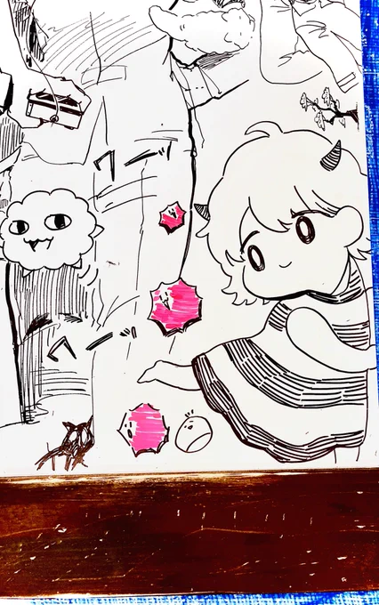 すごいセット…!
角が好きすぎて基本隅っこにいますが、私の絵もどこかで見つけてもらえたら嬉しいです〜
これから毎週の放送楽しみです♪ 