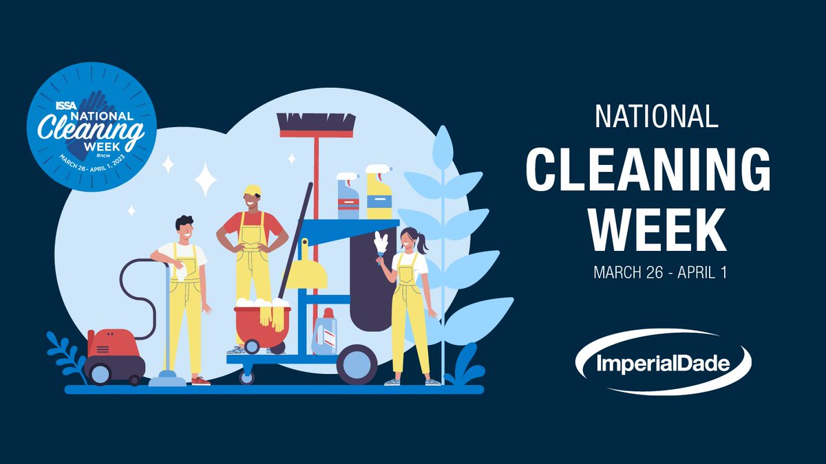 We're proud to join @ISSAworldwide in promoting cleanliness during National Cleaning Week. We would also like to take this opportunity to thank all the cleaning industry professionals. 

Stay tuned for some cleaning tips as we celebrate #NationalCleaningWeek!