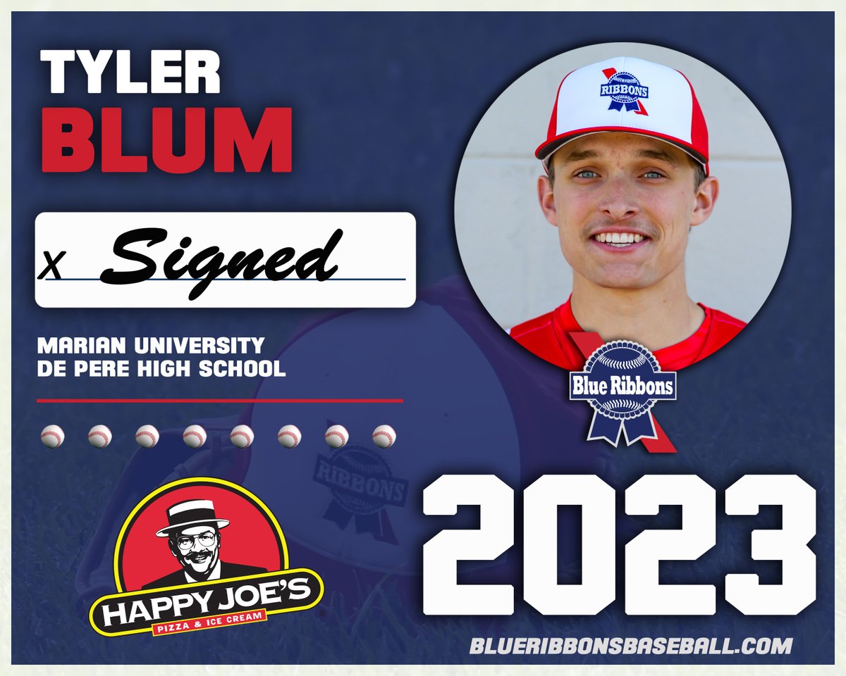 Welcome back to speedy outfielder Tyler Blum, who returns for his fourth season with the Ribbons in '23.  A junior at Marian University, Blum hit .288 as a rookie in 2020, and has scored 56 runs over 79 career games during his first 3 seasons with Green Bay. #blueribbonsbaseball
