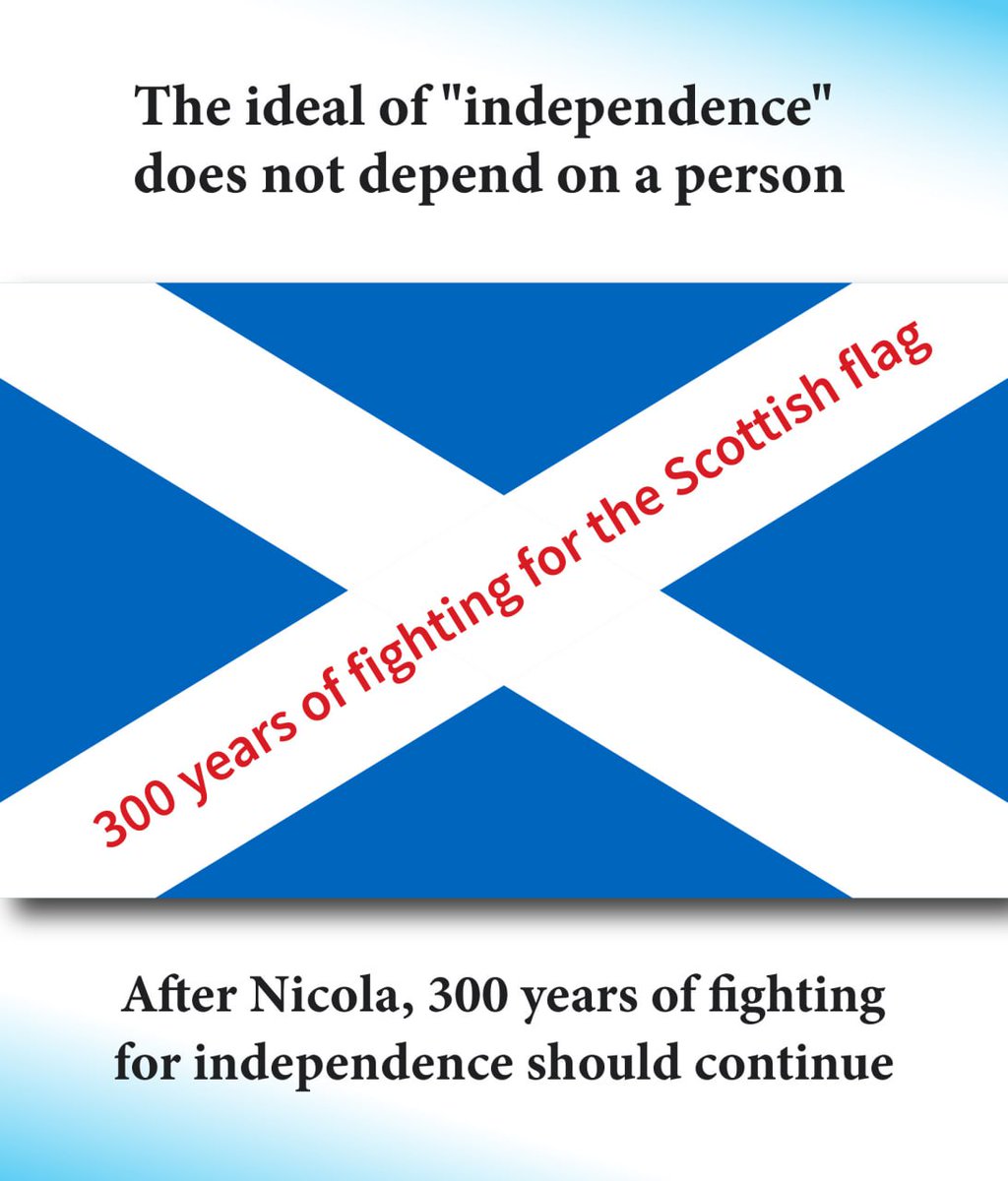 The ideal of 'independence' does not depend on a person.
#ScottishIndependence2023 
#ScottishIndependence