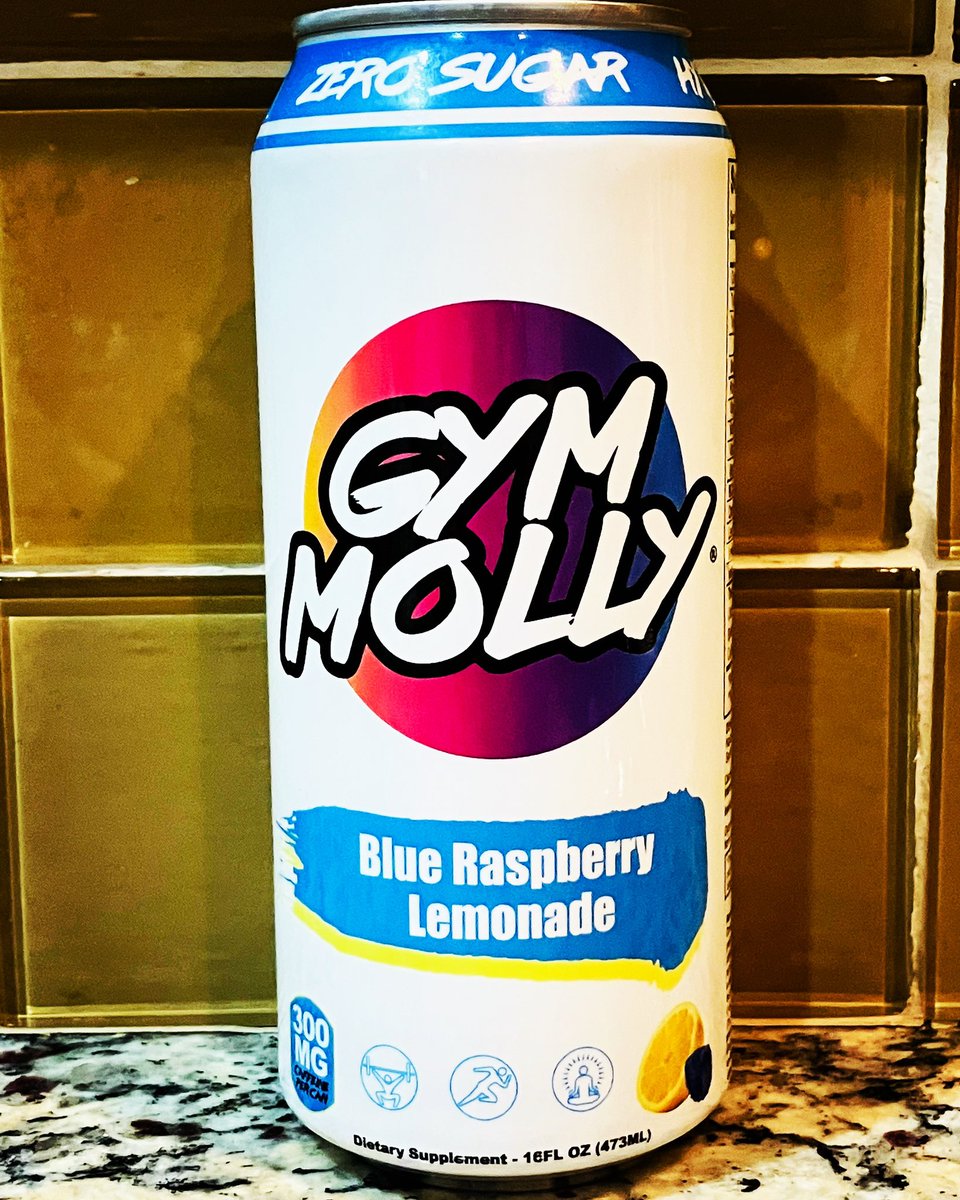 EnergyDrinkJosh's tweet image. #GymMolly #BlueRaspberryLemonade #EnergyDrink, I give it a 9/10. #ZeroSugar #GymMollyEnergyDrink #SugarFree #GymMollyEnergy #BlueRaspberry #Lemonade #Gym #Molly #Energy #Drink