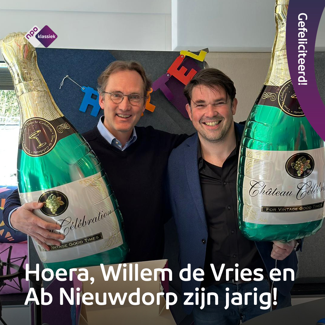 🍾Dubbel feest bij @deklassieken en @muziekfabriek4 vandaag, want #WillemdeVries en @abnieuwdorp zijn allebei jarig!🎂 #happybirthday