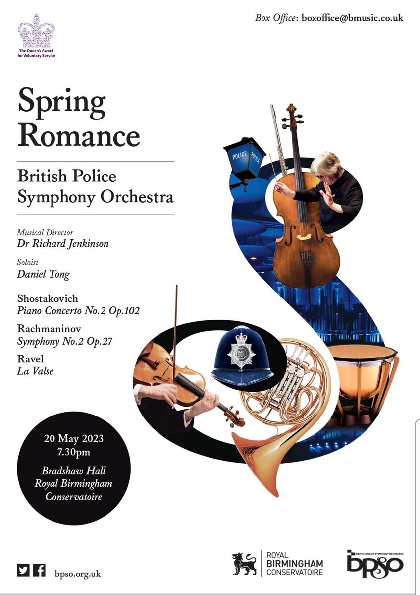 Nothing more nerve-wracking than playing in your own college <a href="/BirmCons/">Royal Birmingham Conservatoire</a> but really looking forward to this with the amazing Richard Jenkinson and the British Police Symphony Orchestra.

I wonder what Shostakovich would have thought about his music being played by the police?