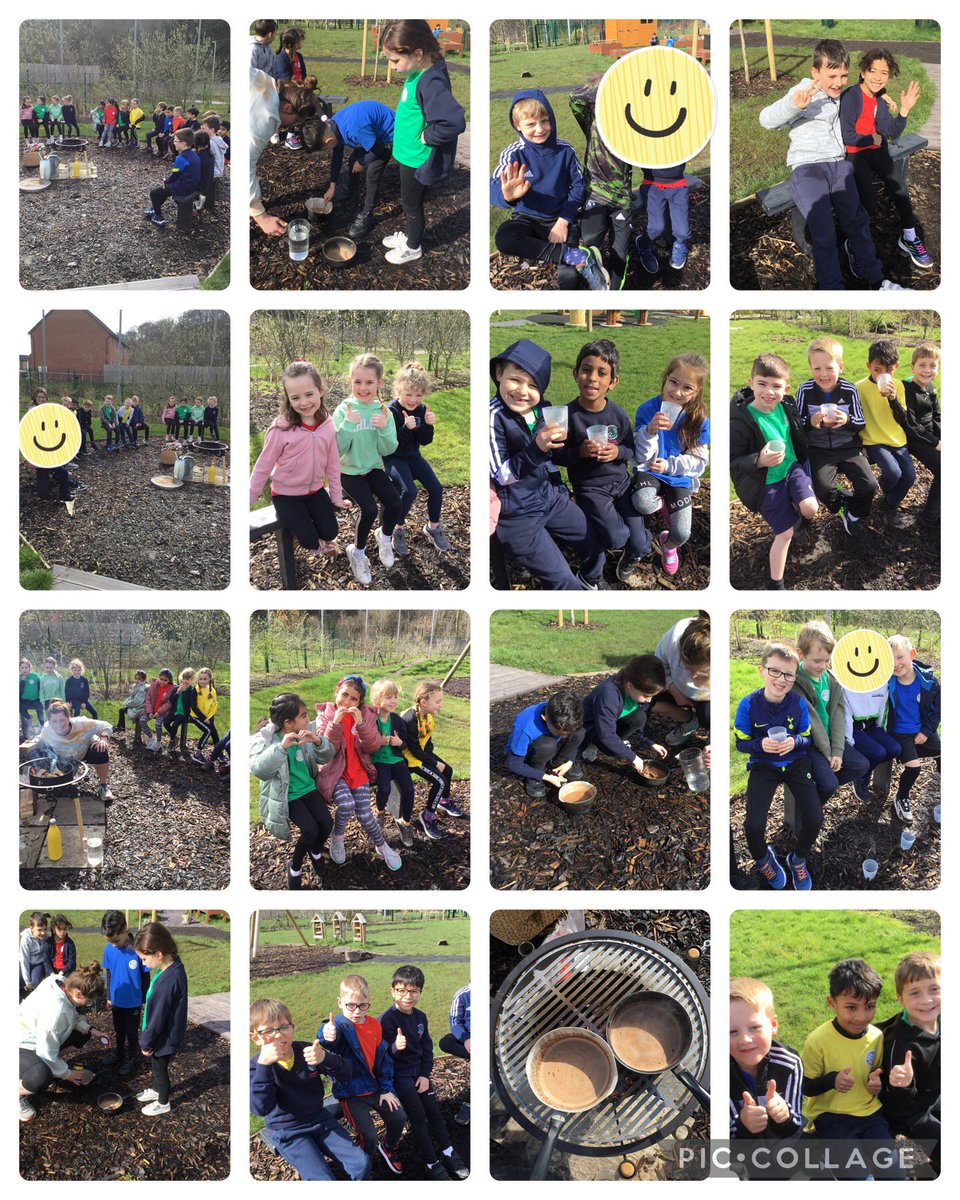 Making hot chocolates over an open fire 🔥 Dosbarth 2 learnt about fire safety and what a fire needs to start. They were very sensible and stuck to the fire safety rules #jppswellbeingweek2023 #keeplearning #connect #takenotice
