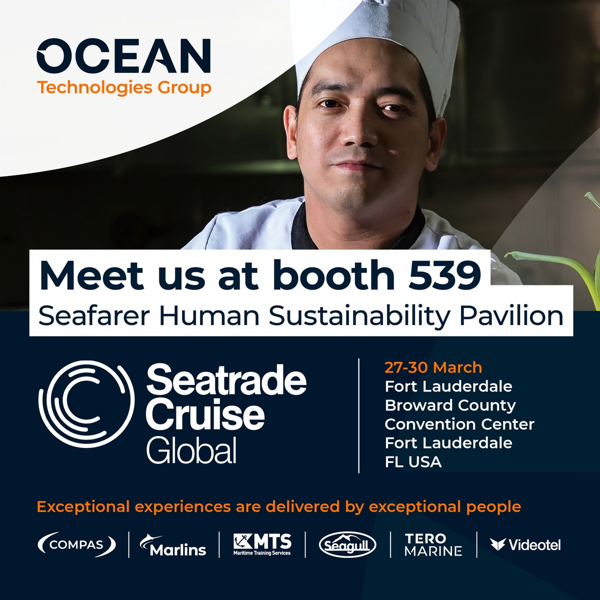 We hope to see you today at Fort Lauderdale for @SeatradeCruise Global at booth 539! 

OTG's Joost van Ree & Catherine Logie look forward to discussing how best to support the industry with cruise specific and industry changing content.
#wearecruise #MaritimeTraining #hospitality