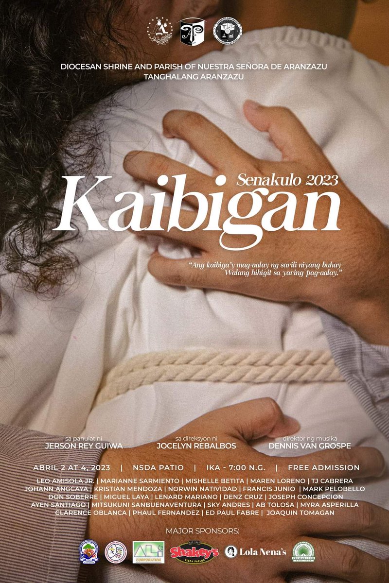 jers_zone's tweet photo. SENAKULO 
2010 
2014 

And after 9 years...

2023 

For the 3rd Time... 

@TAranzazunsda 

presents 

"KAIBIGAN"

5 days to go!

Palm Sunday &amp; Holy Tuesday @AranzazuShrine, 7pm

#Senakulo2023
#Senakulo 
#CaritasChristiUrgetNos 

#HappyWorldTheatreDay https://t.co/vSfIaNI29b