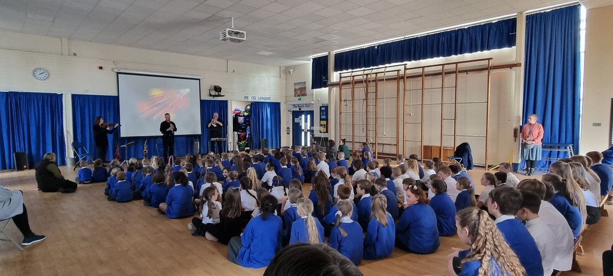 DymchurchSchool's tweet photo. Thank you to the @KentMusic Roadshow team who showcased their amazing musical talents to our very excited and inspired pupils! A lovely experience had by all. #BachToTheFuture @OCMATtrust https://t.co/vqcSJ2Efbi