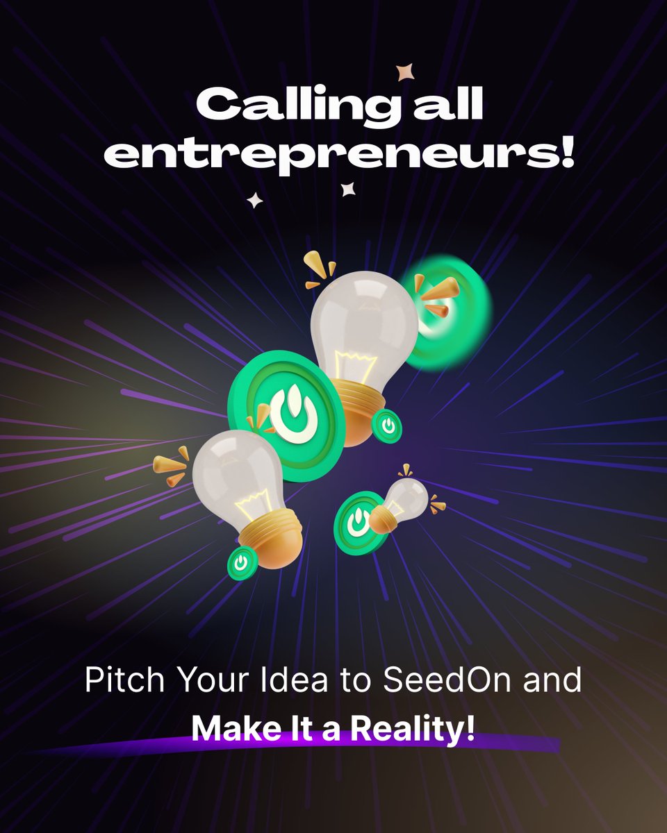 SeedOnVenture's tweet photo. Attention all entrepreneurs! 🚨

If you have a groundbreaking idea that can change the game, SeedOn is here to make it happen. 
Let's collaborate to bring your vision to life! 🌱

Apply here 👉 https://t.co/agaZPbR7DN

#Innovation #SeedOn #Entrepreneur https://t.co/bnWViy0YmA