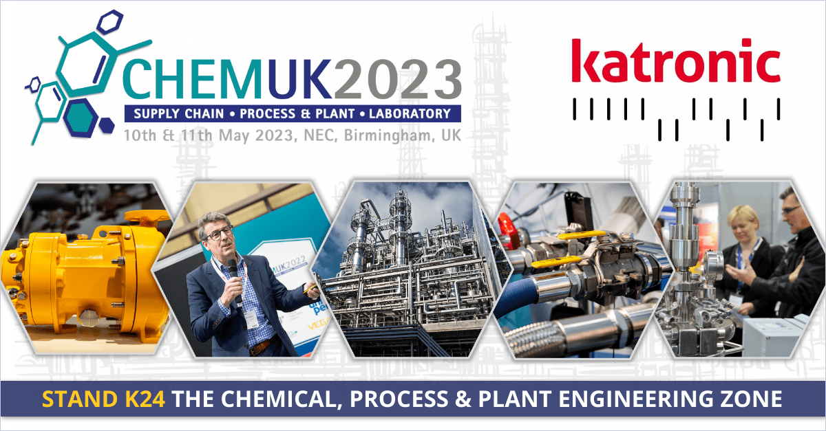 Katronic_UK's tweet photo. #Katronic are looking forward to exhibiting our range of ultrasonic #flowmeters at @chemukexpo  on the 10-11 May at the NEC, Birmingham. 
Katronic will be on stand K24 in the Process and Plant Engineering Zone.

#chemuk #UKManufacturing https://t.co/8AVSEKsJQ8