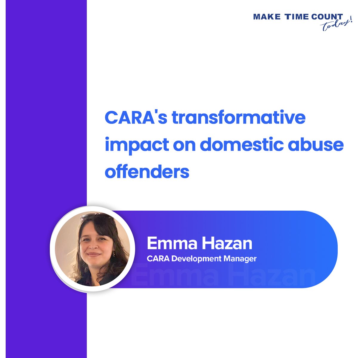 MaketimecountT's tweet image. Discover the powerful impact of the CARA intervention programme with Emma Hazan, Cara Development Manager at Hampton Trust. Learn how training workshops are shifting offenders' attitudes and creating positive change. 

Check out the video youtu.be/dkxvjr6rzTs

#DiversionSummit
