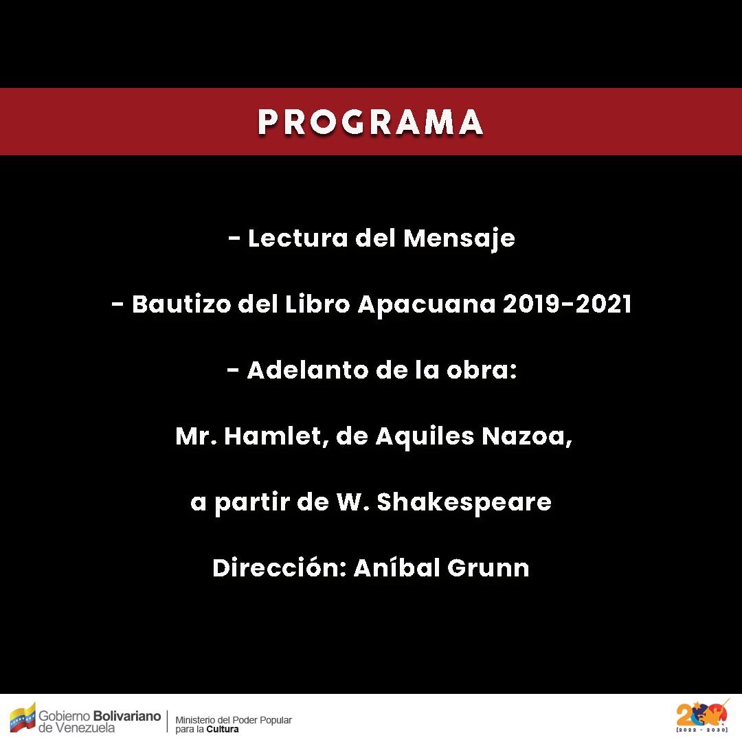 Hoy #DiaInternacionalDelTeatro nuestro saludo a las mujeres y hombres del #TeatroVenezolano. En el transcurso del día tendremos buenas noticias para amantes y practicantes de las artes escénicas… #21Mar #Venezuela #FelizLunes