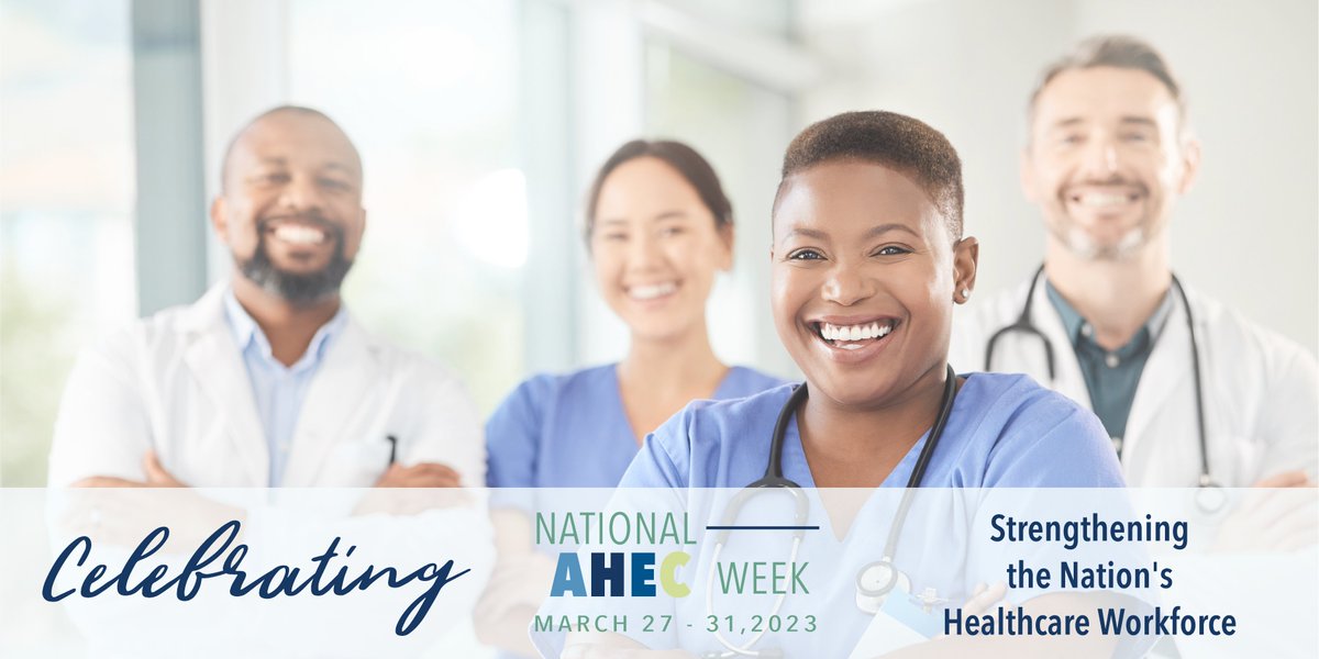 Join us as we celebrate the mission of Area Health Education Centers and the people who make it happen during National AHEC Week March 27 - 31, 2023! Learn more about AHEC and how we strengthen the healthcare workforce at nationalahec.org.  #AHECweek2023