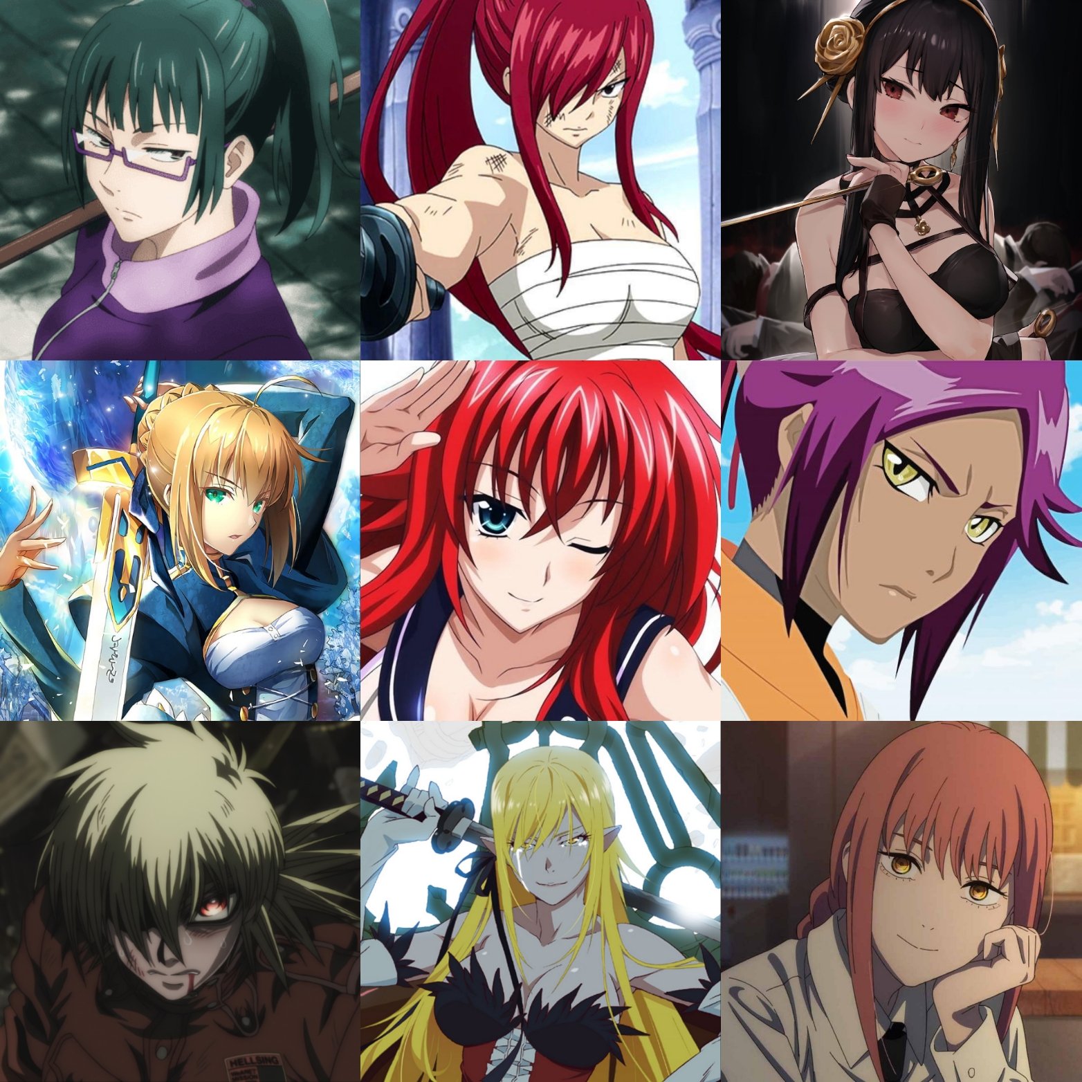 Strong female on sale anime characters