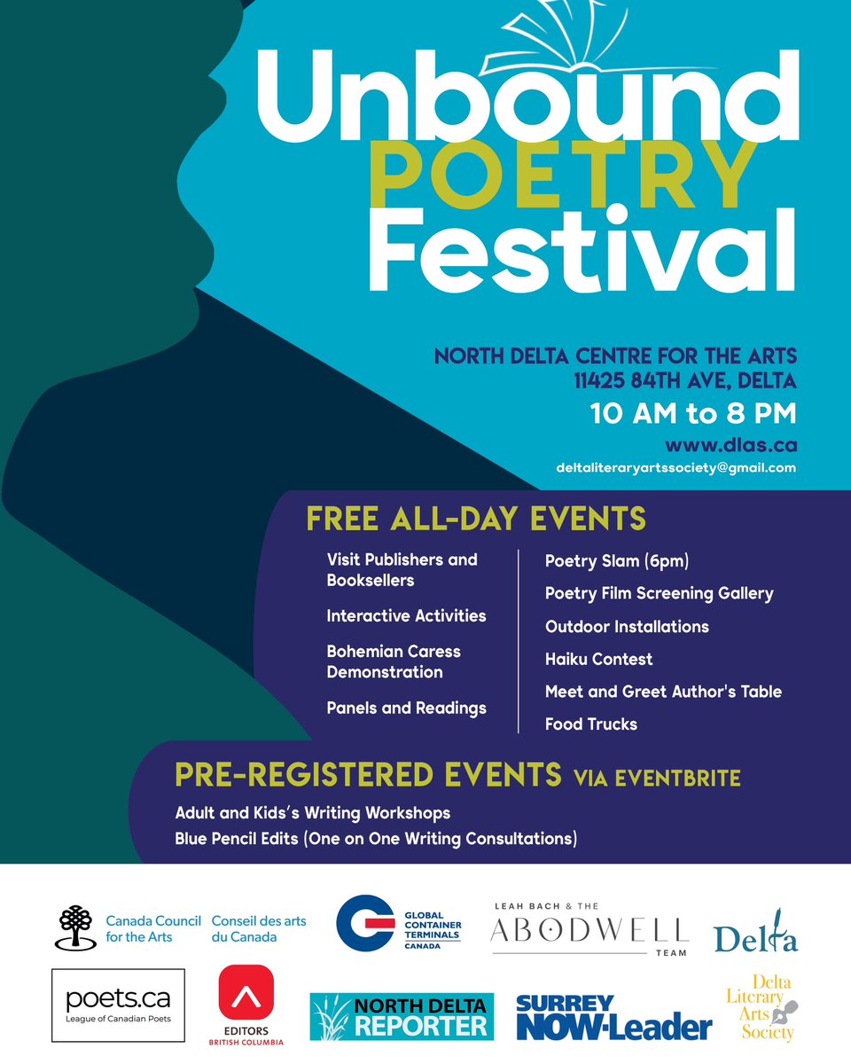 deltaliterary's tweet photo. Watch artist Wade Edwards paint to the inspiring words of various poets and the music of the Bohemian Trio. They will be performing at our FREE Unbound Poetry Festival on Saturday, April 15!
11:30am to 12:30
1pm to 2pm
2:30pm to 3:30pm
#dlas #deltaliteraryartssociety https://t.co/AMstvQtCPI