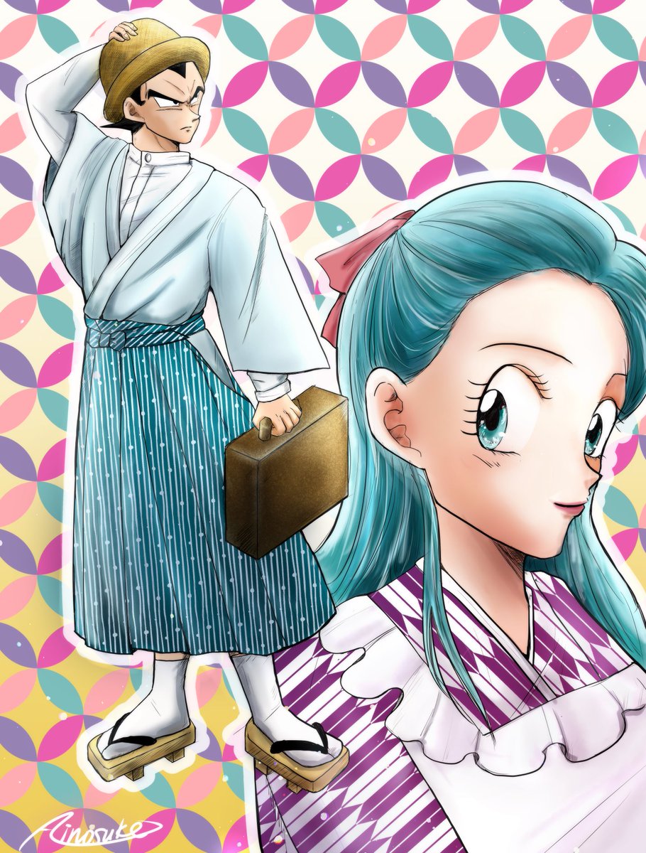 eye_blacklabel's tweet photo. Drawings for the #VBTimeAfterTime and @vegebulocracy ❤️☺️

This art is homage to "坊ちゃん"（BOTCHAN）,written in 1906 by one of Japan's most famous writers, Soseki Natsume. Their coordination is traditional Japanese clothing from the Taisho era👘✨✨

#Vegebul
#ベジブル https://t.co/cpGLzyWW9y