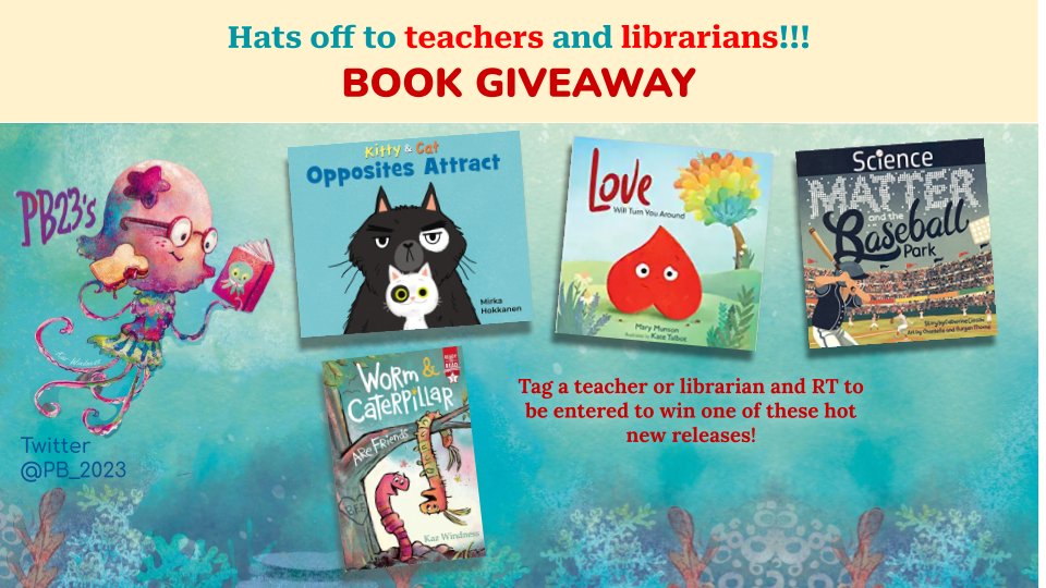 #Educators and #librarians! Enter and RT to win one of four new #picturebooks from our #PB23s crew!

#KidLit #literacy