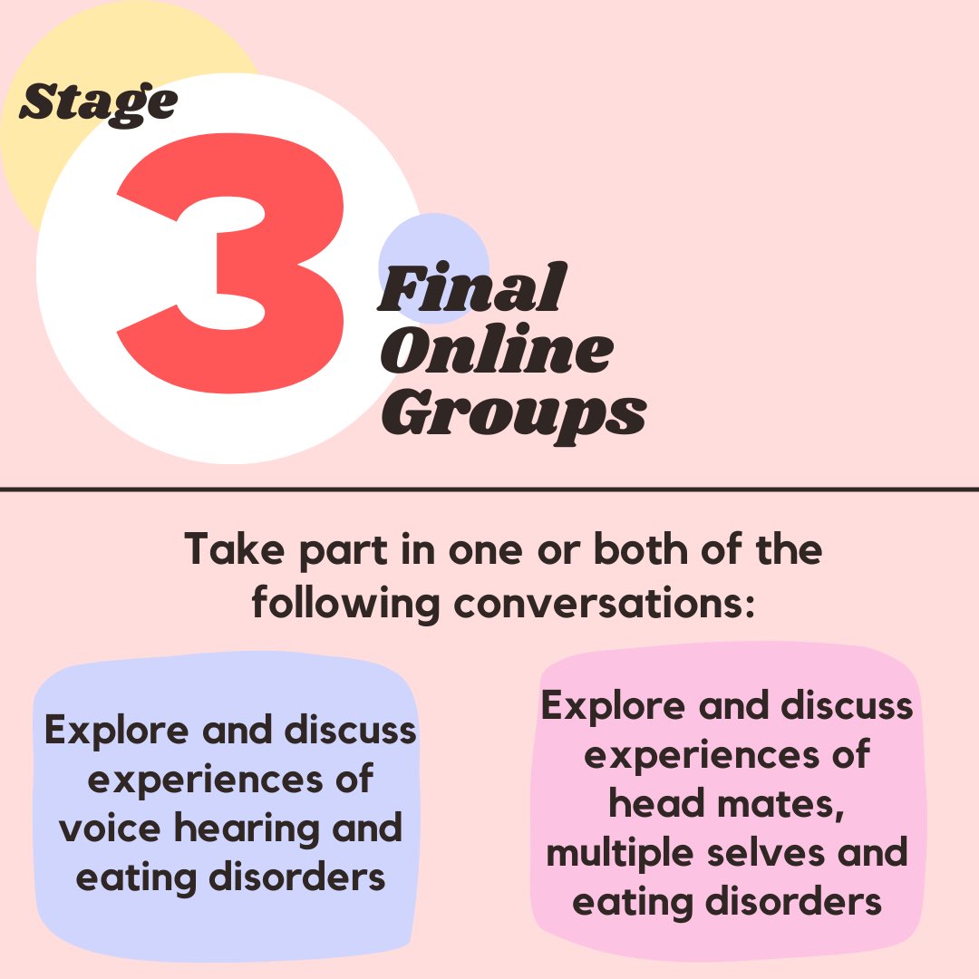 📣Participants Needed📣

Are you a 16-25 year old women? Have you experienced living with voice hearing and an eating disorder?

Click hear to tell your story &gt; lancasteruni.eu.qualtrics.com/jfe/form/SV_ba…

Read about how to take part below:

#eatingdisorderresearch #voicehearing #eatingdisorders