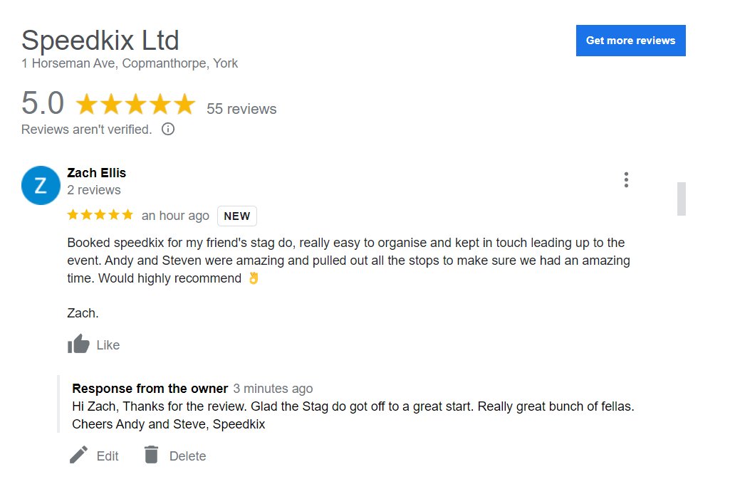 Another 5 ⭐️⭐️⭐️⭐️⭐️ review for the Stag Party we delivered on Friday. Whatever the event Speedkix deliver every time!
It's all bringing people together ❤️ 
#speedkix #stagparty #stagdoyork