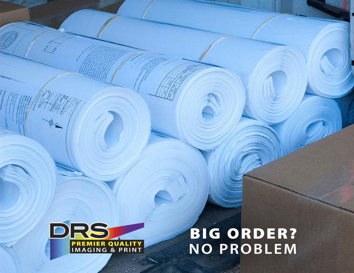PrintDRS's tweet image. Whether your job is big in size, quantity, or both #DRSImagingAndPrint has you covered! #doylestownprinter #printingservices #printing #buckscountyprinter #printer #largeformatprinter #contractorservices #blueprints #banners #posters #stickers #signage #scanning #fineart