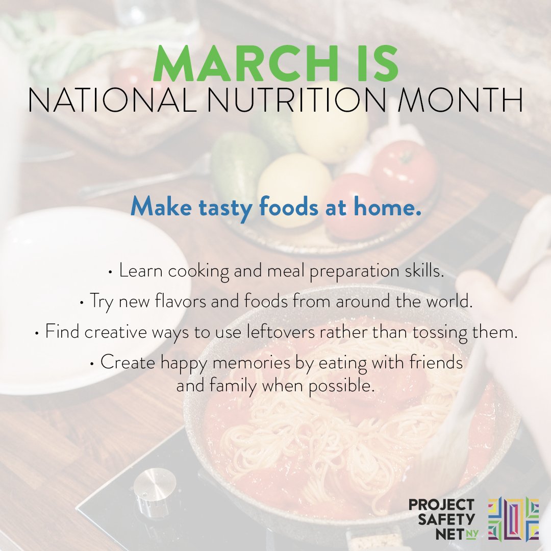 PSN_NY's tweet photo. March is National Nutrition Month, an annual campaign created 1973 by the Academy of Nutrition and Dietetics. Everyone is invited to learn about making informed food choices and developing healthful eating and physical activity habits.

#NationalNutritionMonth #nutrition #psnny https://t.co/IoU66H1QmA