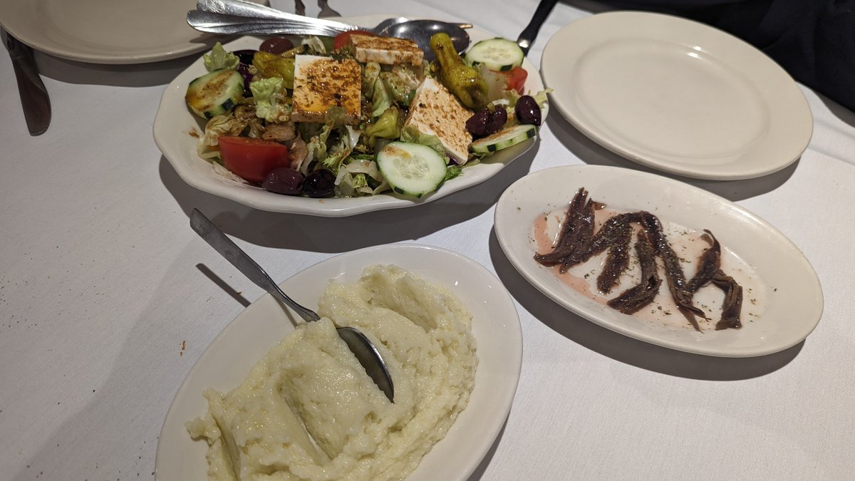 levinsonstefani's tweet photo. Look out for a new #lunchvideo coming tomorrow! 

Ken and Jay visit Greek Islands in Chicago's historic Greektown.

#goodeats #greekfood https://t.co/J4sFbHNLfn