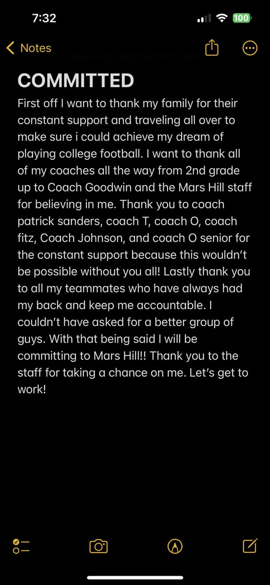 COMMITTED <a href="/LGoodwin002/">Coach Goodwin</a> <a href="/MarsHill_FB/">MHU Football</a> <a href="/FB_CoachFitz/">Sean Fitzgerald</a> <a href="/CoachOliphant32/">Jonathan Oliphant</a> <a href="/TheLake_FB/">Lake Norman Football</a>