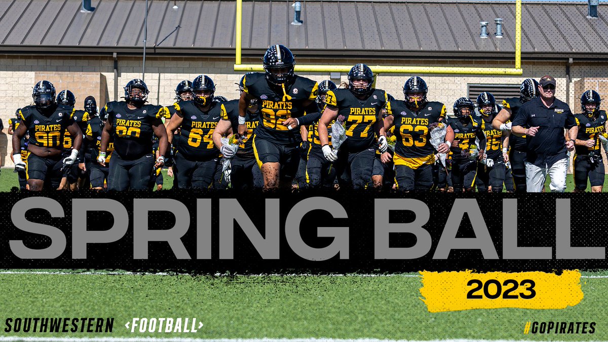 FIRST DAY OF SPRING BALL!!! <a href="/SUPiratesFB/">Southwestern FB</a> will take the field over the next four weeks, preparing for Fall 2024!

 #GoPirates | #BeSouthwestern | #GiveNoQuarter