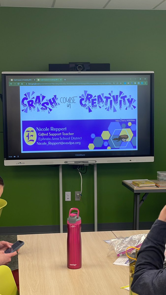 Session 1 of #PACreateCon - Crash Course in Creativity! Bring on the fun! <a href="/EasternYorkSD/">Eastern York </a>