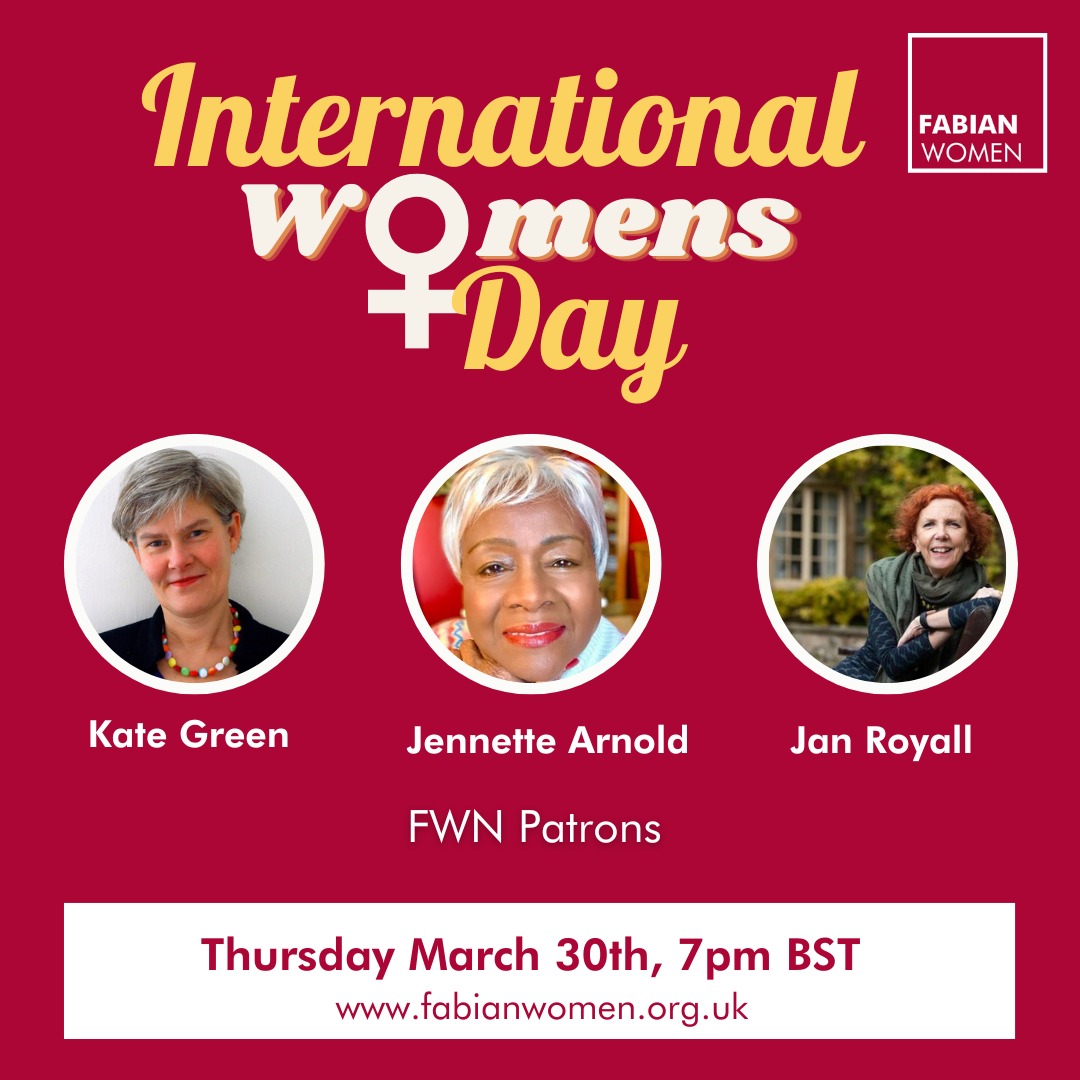 FabianWomen's tweet image. This month for #iwd23 we have celebrated women and this year's theme to ‘embrace equity’ 
Join us this Thursday to discuss this theme with our FWN Patrons @JennetteArnold, @KateGreenSU &amp;amp; @LabourRoyall 
Register for this exciting event here👉 fabians-org-uk.zoom.us/meeting/regist…