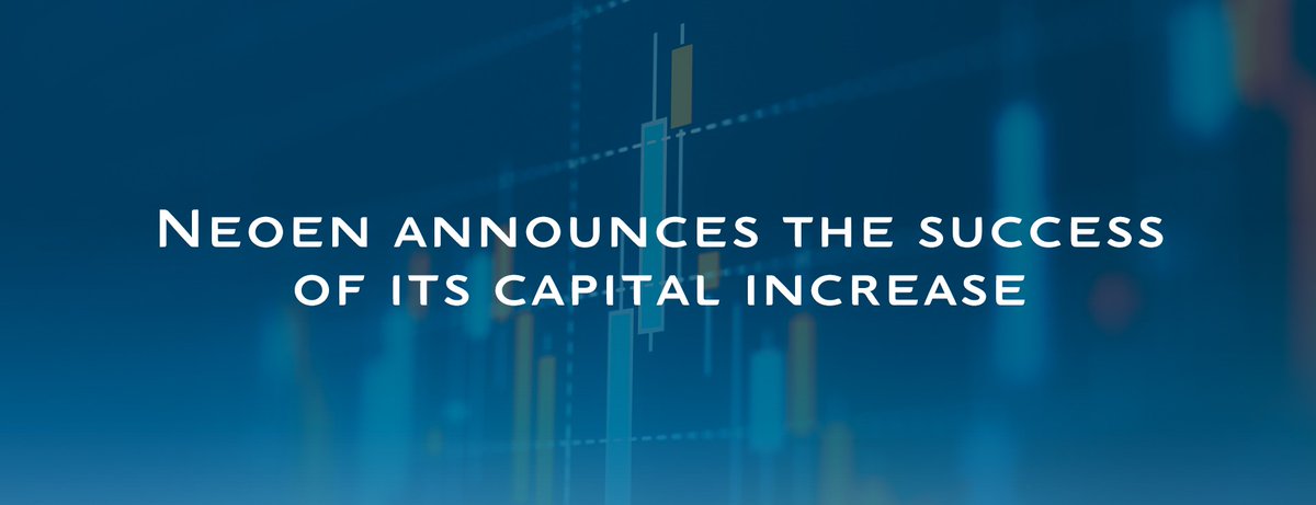 NEOEN_Energy's tweet photo. Neoen has successfully completed its c. €750 million capital increase. We can now proceed with our plans to increase our installed capacity by 50% and intensify our investment in energy storage !

https://t.co/vJaemqumXc https://t.co/SnIqf5w8Bq