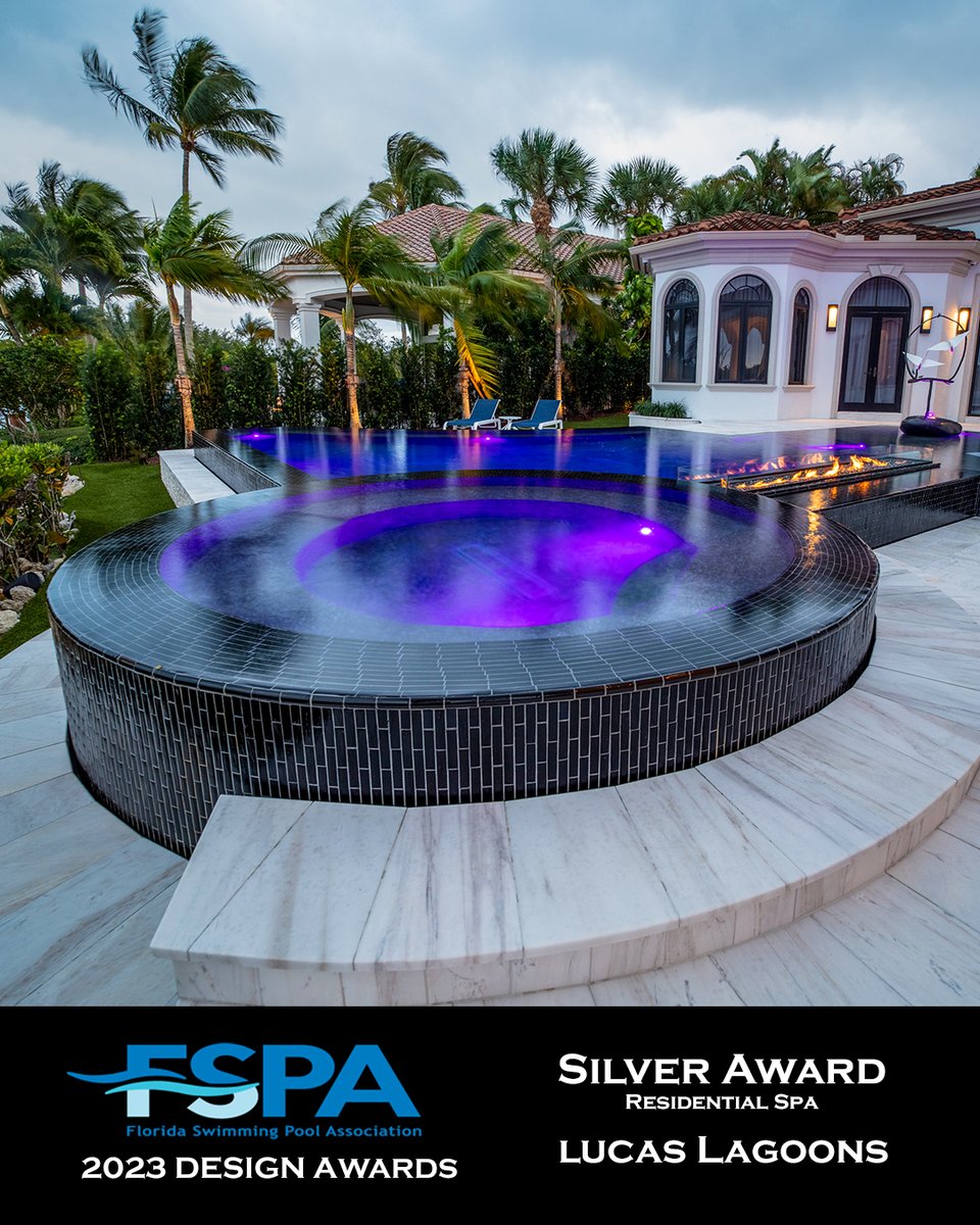 HeathAJordan's tweet photo. #RT @lucaslagoons: RT @LagoonsDesign: This Lucas Lagoons Pool was chosen: Best in Show, Residential Pool 501+ SF - Gold Award & Residential Spa - Silver Award in the 2023 Florida Swimming Pool Association Design Awards.
#insanepools #lucaslagoons #poold… https://t.co/oKtX61IZbo