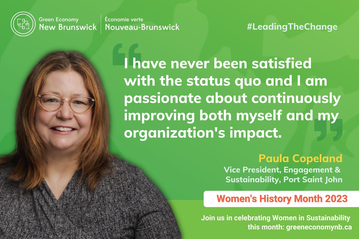 🌿 Leading The Change🌿
A lifelong learner with over 25 years of experience in the port industry and nearly a decade in tourism, Paula Copeland (@PortSaintJohn) is #leadingthechange in #NewBrunswick through innovation and collaboration.
➡️bit.ly/3lSucku