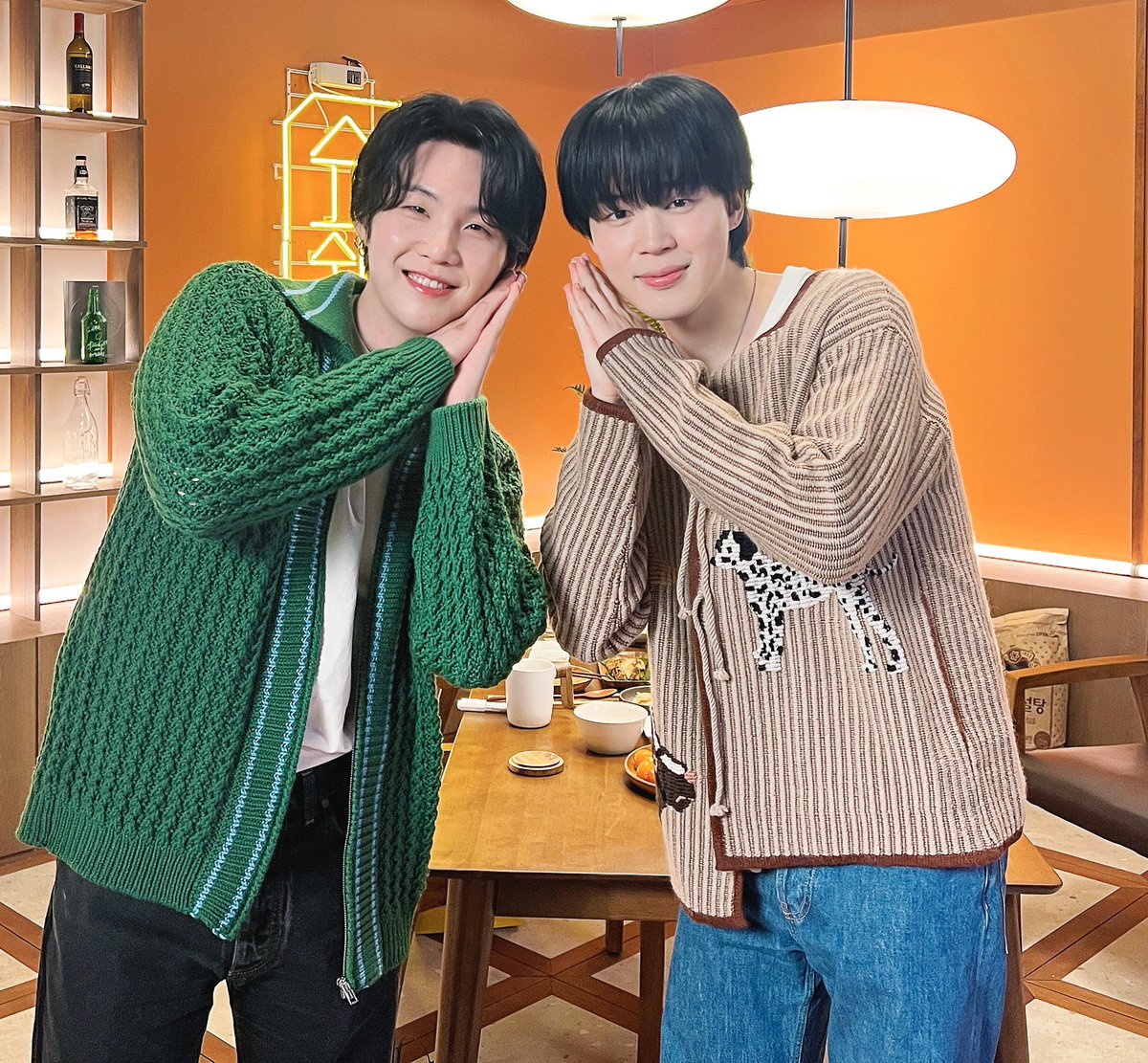 winnttaebear's tweet photo. SUCHWITA  
EP. 1 with RM              EP. 7 with Jimin https://t.co/m7IWHL1gzH
