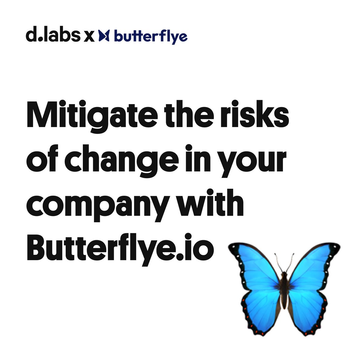 🦋 Something exciting is flying your way and it’s called Butterflye! 

We are thrilled to take part in James Martin's new venture revolutionising the change management space👨‍💻.

Early access is now available via 👉🏻 butterflye.io

#dlabs #butterflye #venturebuilding