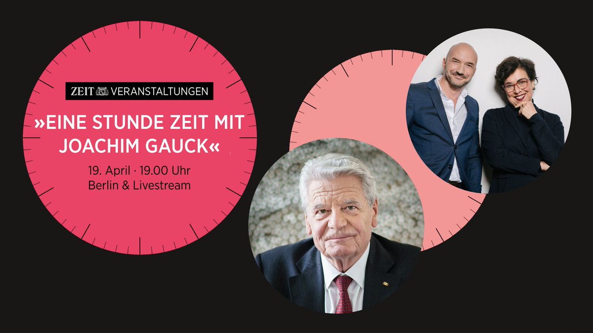 ZEIT Veranstaltungen (@zeitvst) on Twitter photo Wie soll die deutsche Politik in der Gegenwart aussehen? Welche Entscheidungen muss Deutschland treffen? Und sieht die Zukunft des Landes aus? Darüber spricht Joachim Gauck mit @mariamlau1 und <a href="/RPletter/">Roman Pletter</a> am 19. April in Berlin. Jetzt kostenlos anmelden: bit.ly/3LUHO9K Wie soll die deutsche Politik in der Gegenwart aussehen? Welche Entscheidungen muss Deutschland treffen? Und sieht die Zukunft des Landes aus? Darüber spricht Joachim Gauck mit @mariamlau1 und <a href="/RPletter/">Roman Pletter</a> am 19. April in Berlin. Jetzt kostenlos anmelden: bit.ly/3LUHO9K