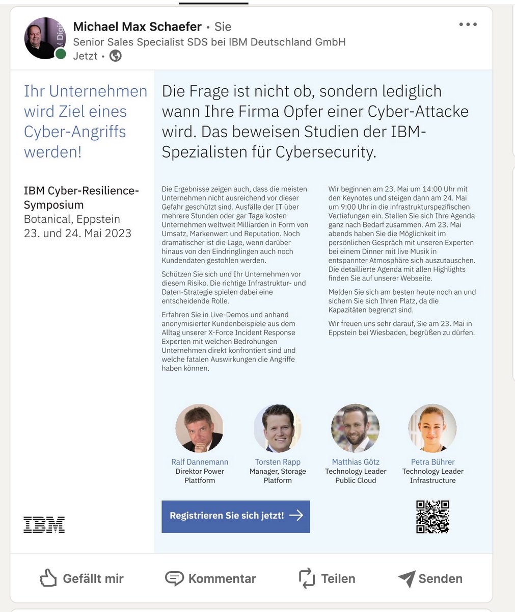 MMSchaefer1's tweet photo. IBM Cyber-Resilience-Symposium News.... https://t.co/Kj7Jw5kDVD