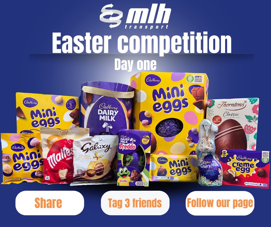 Head over to our facebook page in order to enter!

buff.ly/3ZpyoG5 

#COMPETITION #easter #mlhtransport #transport #mlh