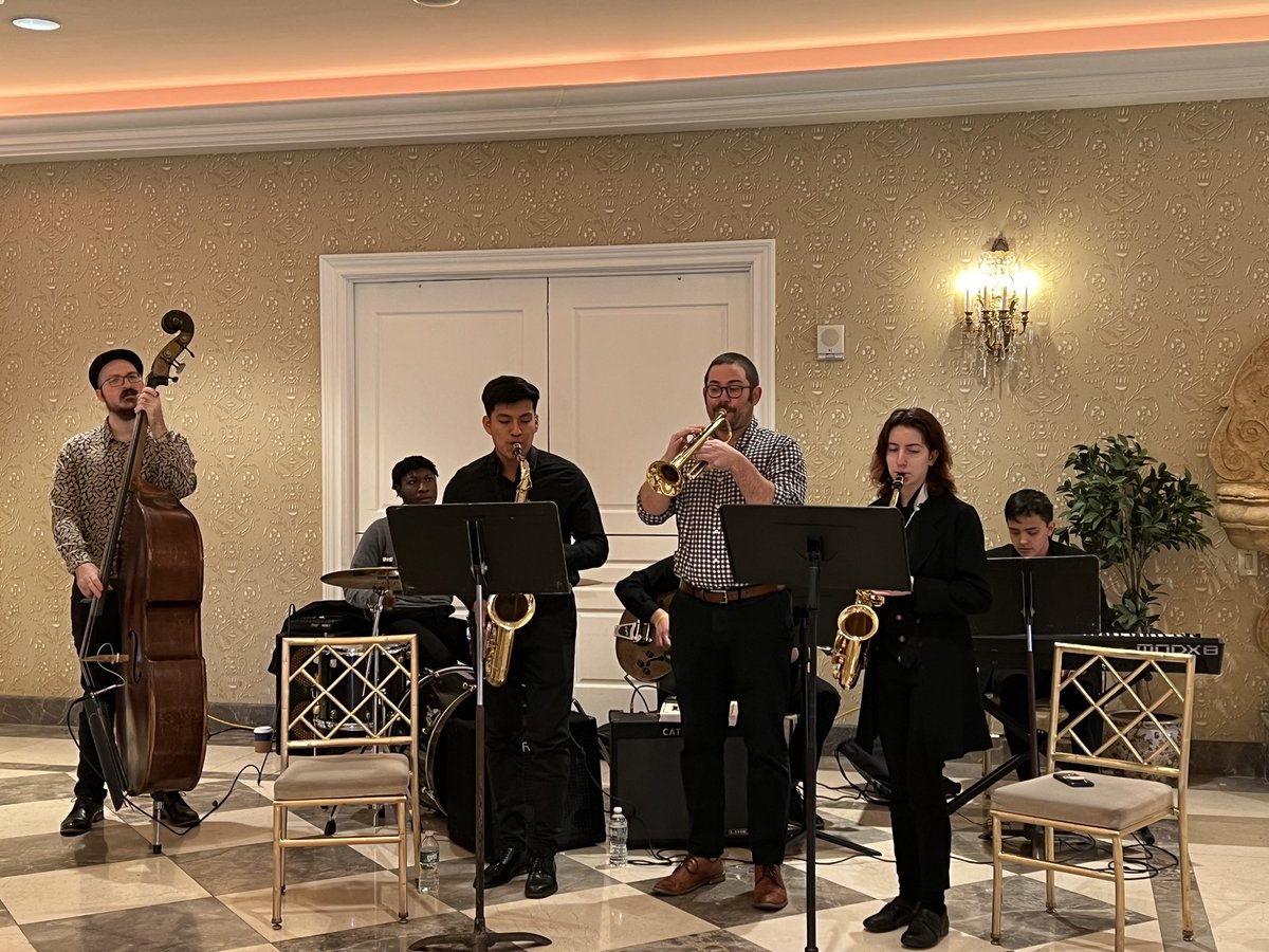 NBTSuper's tweet photo. A huge shout out to the NBTHS Jazz Ensemble, under the leadership of Stephen Komar, for providing beautiful music this morning at the Women’s Leadership Conference. #TrueNorthBrunswick https://t.co/AKCth9VIM7