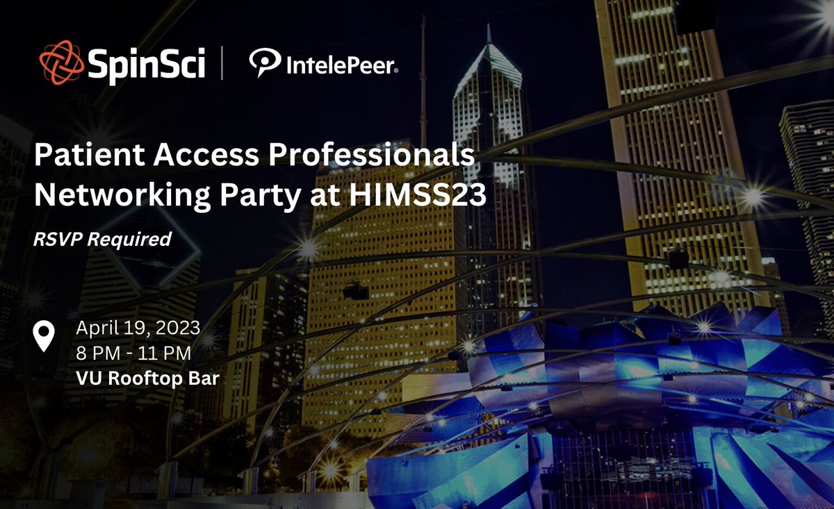 SpinSci Technologies LLC (@spinsci) on Twitter photo Join <a href="/SpinSci/">SpinSci Technologies LLC</a> and <a href="/IntelePeer/">IntelePeer</a> at the Premier Networking Party at #HIMSS23 for Patient Access Professionals. Party with a purpose and network with the industries' leading Patient Access professionals while consuming tech, food, fun, and drinks. Contact info@spinsci.com to RSVP! Join <a href="/SpinSci/">SpinSci Technologies LLC</a> and <a href="/IntelePeer/">IntelePeer</a> at the Premier Networking Party at #HIMSS23 for Patient Access Professionals. Party with a purpose and network with the industries' leading Patient Access professionals while consuming tech, food, fun, and drinks. Contact info@spinsci.com to RSVP!